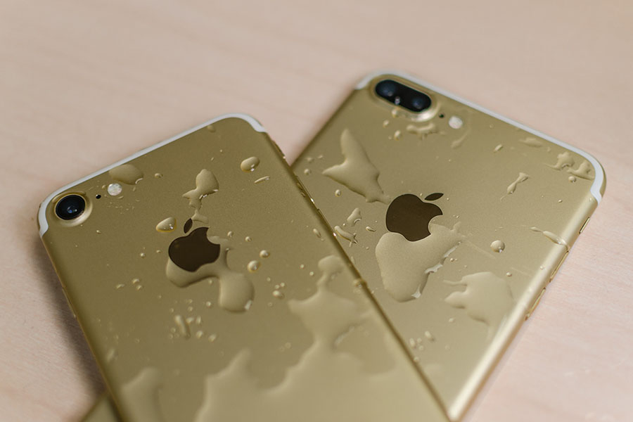 The new iPhone 7 (left) and iPhone 7 Plus boast several new features, including a water-resistant casing.