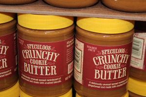 An example of a TJ specialty item - Speculoos Crunchy Cookie Butter (yum!)