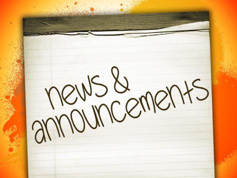 Announcements - Friday, January 27, 2023