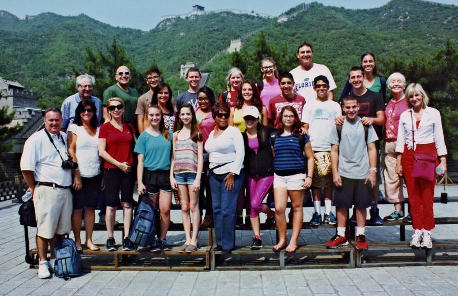 Mr Shirley (back row, second from right) now works to find qualified Chinese student candidates to attend TBS. This photo from the summer of 2013 was taken during a TBS summer-study trip near the Great Wall of China.