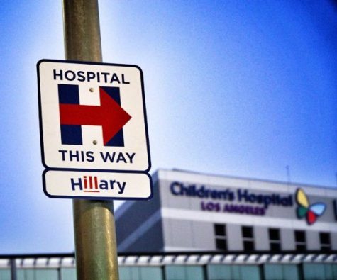 Signs such as these popped up all over Los Angeles prior to Clinton's fundraising stop in Tinseltown at the end of August. 