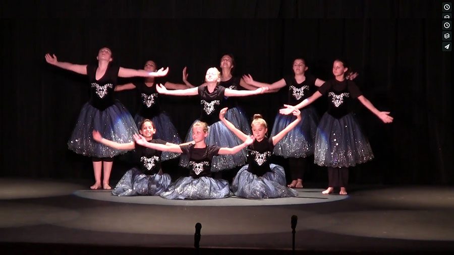 THe sixth-grade dance students perform to Beethovens Moonlight Sonata.