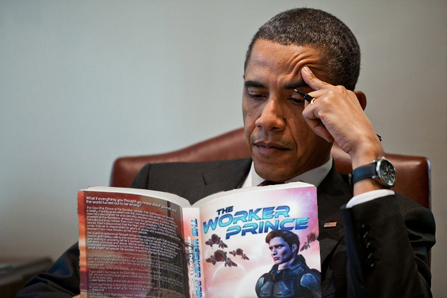 Former+President+Obama+takes+some+time+to+read+the+outer+space+tale+The+Worker+Prince+by+Bryan+Thomas+Schmidt.