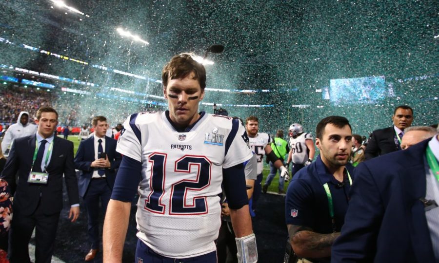 Patriots quarterback Tom Brady walks off the field after losing Super Bowl LII to the Philadelphia Eagles at U.S. Bank Stadium in Minneapolis, Minnesota. 