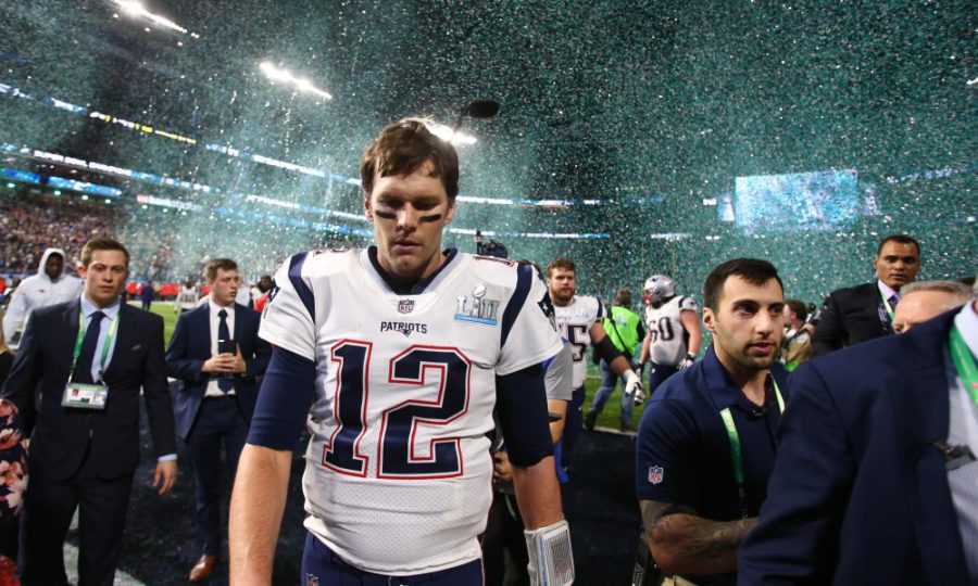 Patriots quarterback Tom Brady walks off the field after losing Super Bowl LII to the Philadelphia Eagles at U.S. Bank Stadium in Minneapolis, Minnesota.