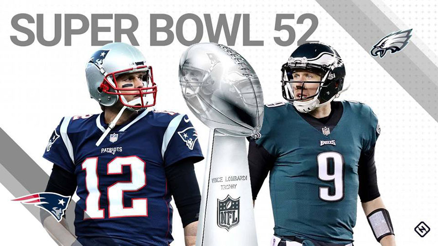 Quarterbacks Tom Brady (left) and Nick Foles will battle for the Lombardi Trophy this Sunday. New England and Philadelphia will face off in the Super Bowl for the second time. In Super Bowl XXXIX, Brady and the Patriots beat Donovan McNabb and the Eagles 24-21.