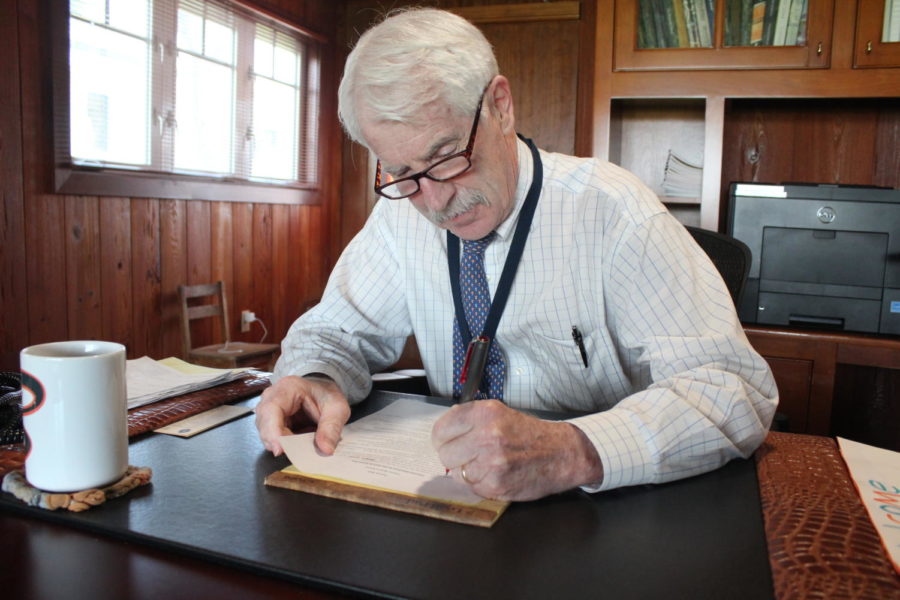 Mr. Reid is hard at work in his new office on the Lower/Middle School Campus. Its a bit early to state the one thing that impresses me most [about TBS], said Reid, but I lean toward saying excellence and balance in the program and students activities.