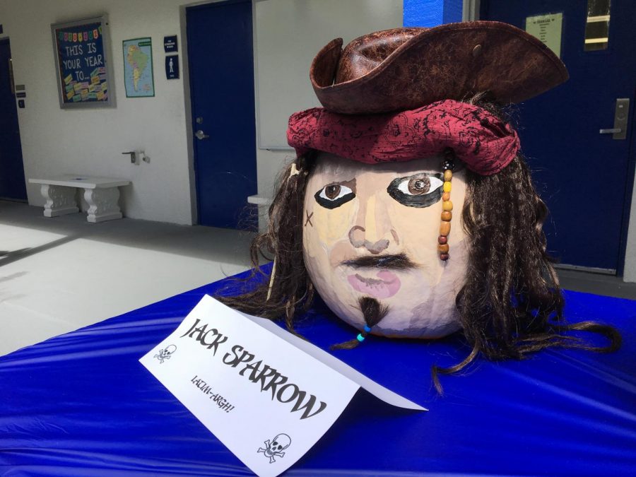 Ms. Latimers group won the sixth-grade competition with a very impressive rendition of Jack Sparrow from the Pirates of the Caribbean film series.