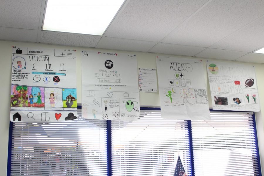The various vocabulary posters adorn the walls of Mr. Ginnettys room.